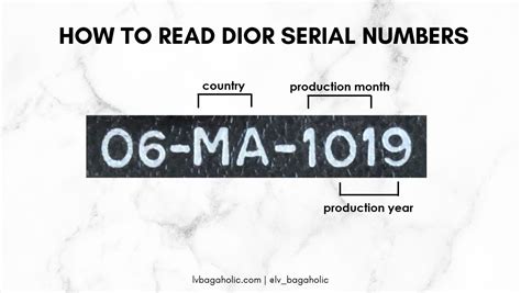 Dior serial number date code